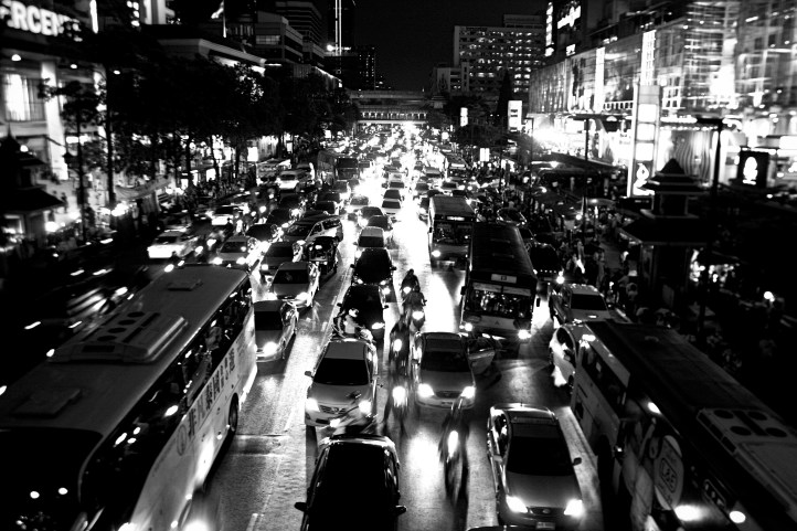 Bankok city, overlooking Ratchaprarop road