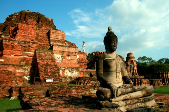 One of the many Buddha statues still standing today since the invasion of the Burma army